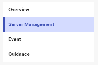 Navigate to the Server Management